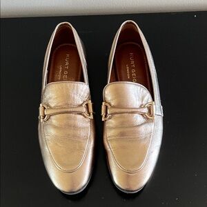 Kurt Geiger Metallic Gold Slip-On Loafers